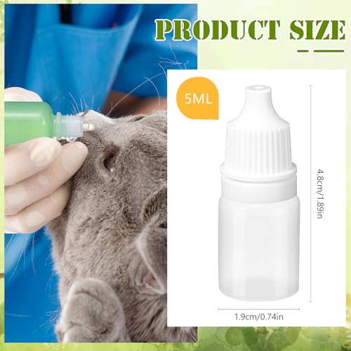 50 Pcs 5 ml Plastic Dropper Bottles with Caps for Liquid Storage