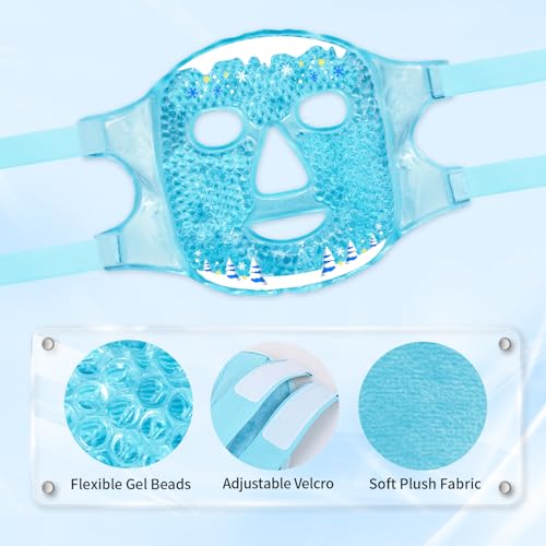 CONBELLA Reusable Gel Face Mask for Hot & Cold Therapy, 2 Pack