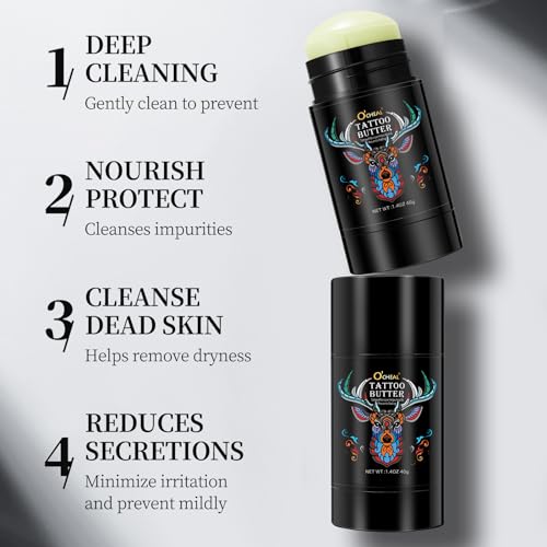 Proamate Natural Tattoo Aftercare Butter Balm - Moisturizer for Healing & Color Enhancement