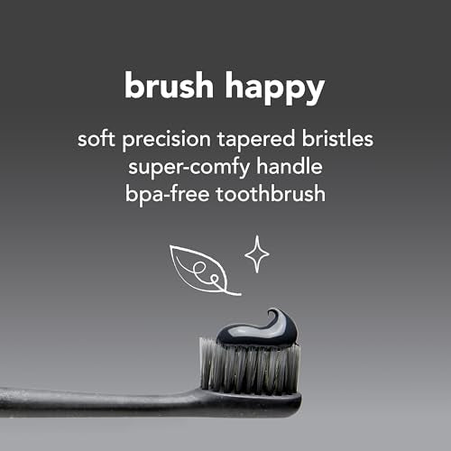 hello Charcoal Soft Bristle Adult Toothbrush, BPA-Free, 4 Pack