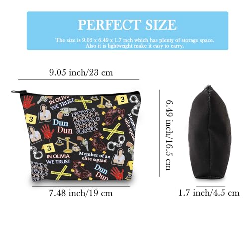Law Detective TV Show Canvas Makeup Bag - Zipper Cosmetic Travel Organizer