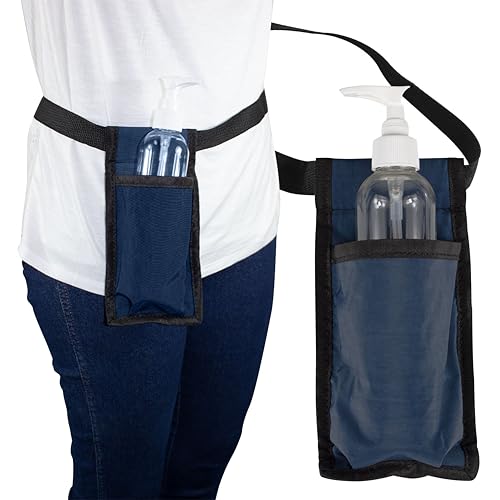 NRG Massage Holster - Adjustable Waist Belt for 8oz Massage Oil Bottles, Durable Nylon, Navy