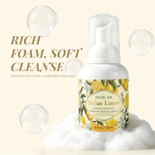 Sicilian Lemon Foaming Hand Soap - 4 oz Travel Size, SLS-Free