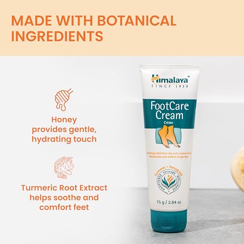 Himalaya FootCare Cream - Intense Moisturizing for Dry Feet & Cracked Heels, 2.64 oz