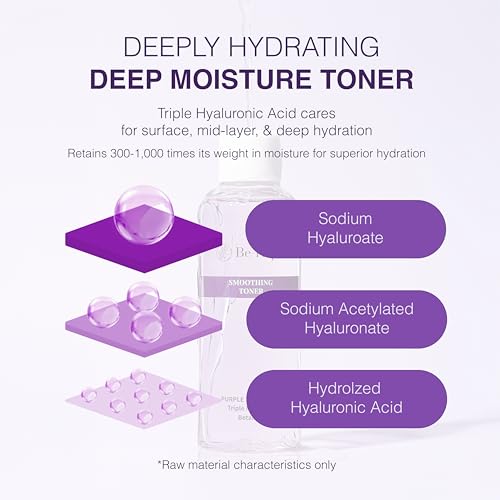 Be-Hope Hydrating Toner with Triple Hyaluronic Acid & Purple Tea for Dry Skin