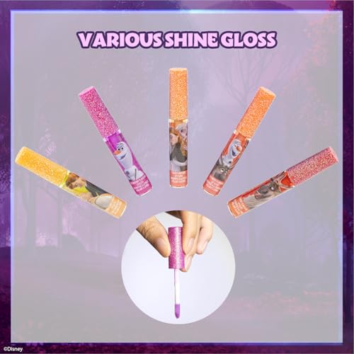 Disney Frozen Lip Gloss Set - 12 Plant-Based Glosses for Kids
