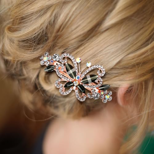 Vintage Metal Hair Barrettes Set - Bright Stylish Hair Clips for Women, 6 Pack