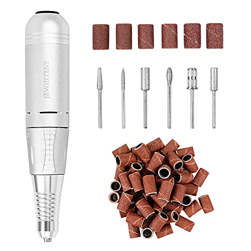 JEWHITENY Portable Electric Nail Drill 35000 RPM - Silver Manicure Kit