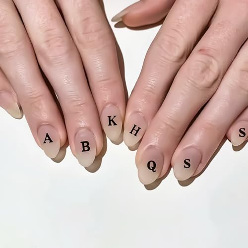 CHANGAR Alphabet Nail Stickers - Self-Adhesive Nail Art Decals (6 Sheets)