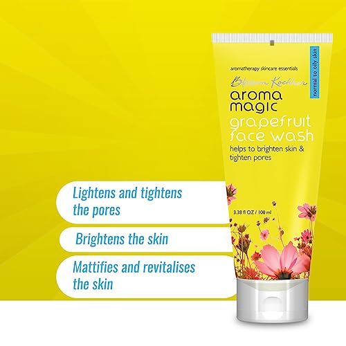 Aroma Magic Grapefruit Face Wash - Daily Oil-Control Cleanser for Normal to Oily Skin, Pore Tightening & Refreshing 100ml