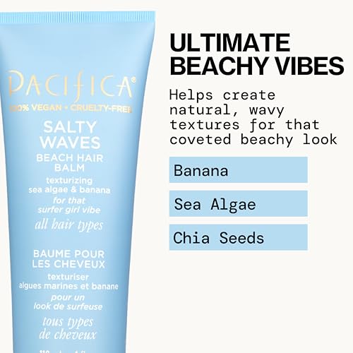 Pacifica Salty Waves Beach Hair Balm - 4 oz All-in-One Styling