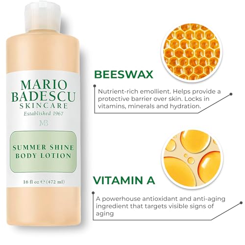 Mario Badescu Summer Shine Body Lotion, Radiant Shimmer Moisturizer 6 fl oz