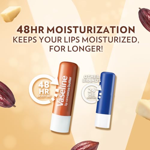 Vaseline Lip Therapy Cocoa Butter Twin Pack - 48 Hour Moisturization