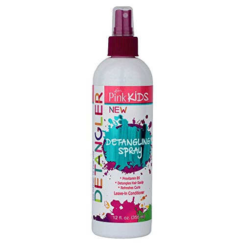 Luster's Pink Kids Detangling Spray, Sulfate-Free Leave-In Conditioner, 12 oz