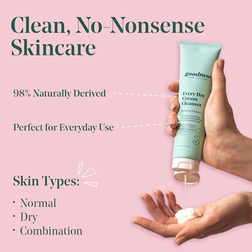 Goodness Vegan Cream Cleanser - Hydrating Face Wash with 5 Oils