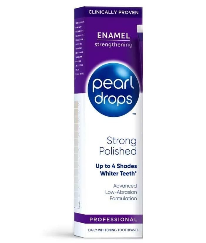 Pearl Drops Strong White Toothpaste with Enamel Strengthening - Mint Flavour, 75ml