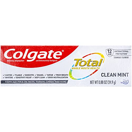 Colgate Total Toothpaste Clean Mint Travel Size Pack of 12 - 0.88 oz