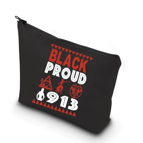 Proud 13 Sorority Makeup Bag - Durable Canvas Cosmetic Travel Organizer