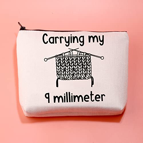 Carry My 9 Millimeter Crochet & Knitting Storage Bag - Travel Organizer for Knitters & Crafters