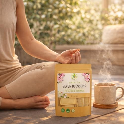 7 Blossoms Herbal Tea – 60 Caffeine-Free Tea Bags – 100% Natural & Vegan
