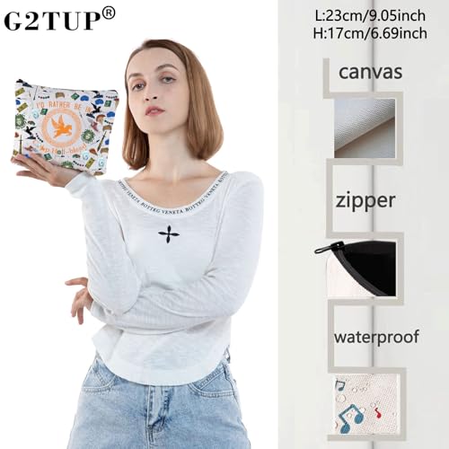 G2TUP Orange Horse Makeup Bag - Stylish Cosmetic Organizer