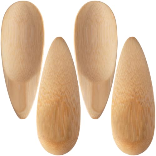 SmallCat 4 Pack Bamboo Deodorant & Makeup Applicators, Multifunctional Mini Spatulas - Style1