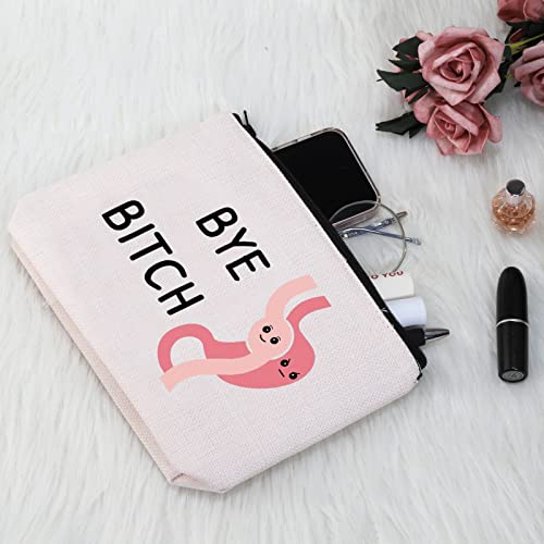 Bye B*tch Canvas Makeup Bag - Funny Bariatric Surgery Recovery Gift Pouch