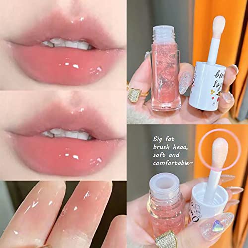 Alisesun 2Pcs Crystal Lip Oil Set - Moisturizing Hydrating Tinted Lip Gloss