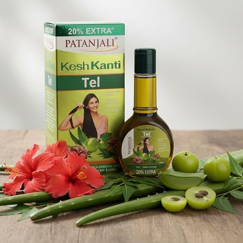Patanjali Kesh Kanti Natural Herbal Hair Oil - 120ml (Pack of 2)
