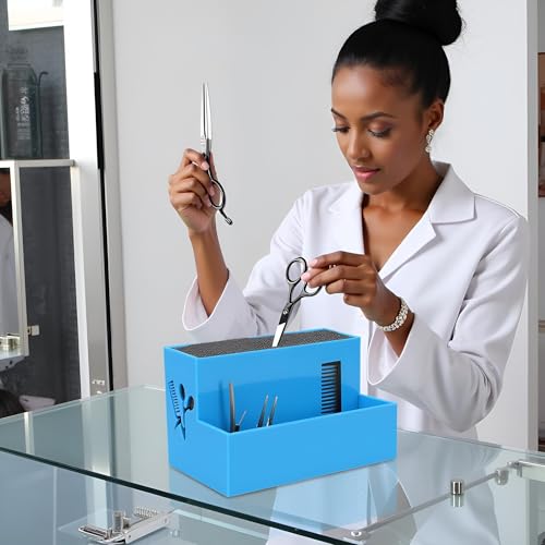 Niiyen Barber Scissors Holder & Hair Styling Tool Organizer - Blue