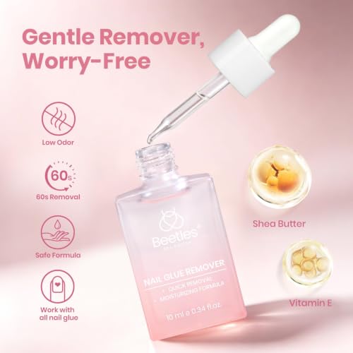 Beetles Solid Nail Glue Gel & Remover Kit for Nail Tips - HEMA-Free