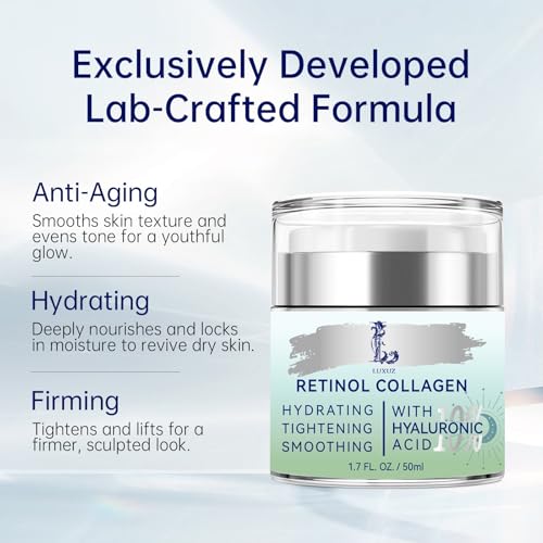 Luxuz Retinol Firming Face & Neck Cream with Collagen & Hyaluronic Acid