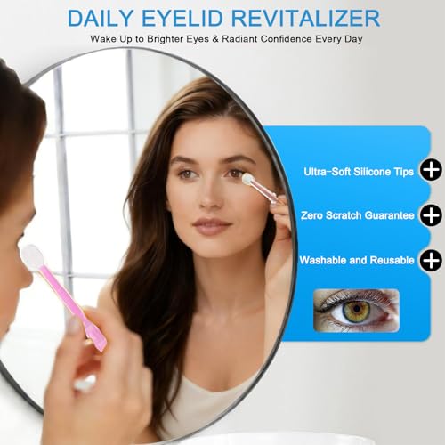 Pink Eyelid Margins Cleansing Brushes for Sensitive Skin - 5Pcs