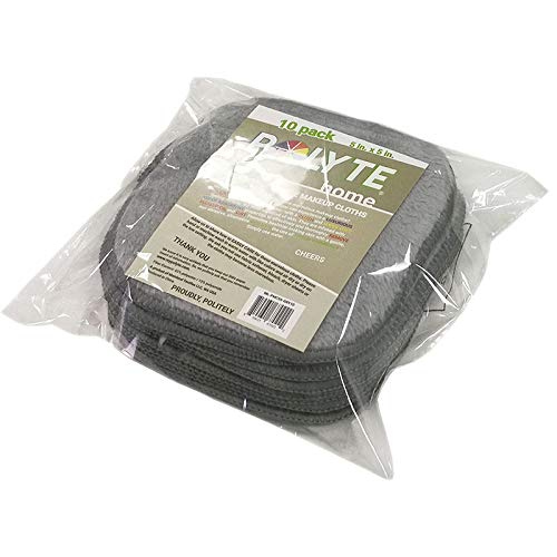 POLYTE Gray 5x5in Microfiber Makeup Remover Cloths Pack of 10
