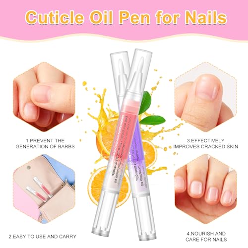 15 Pcs Nail Cuticle Oil Pens Set with Natural Fragrant Oils for Nail Care