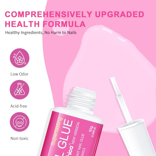 Mevanchica Extra Strong Nail Glue for Press-On & Acrylic Nails