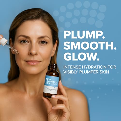 Cosmedica Hyaluronic Acid Serum with Vitamin B5 - 1oz Face Hydration & Anti-Aging Serum