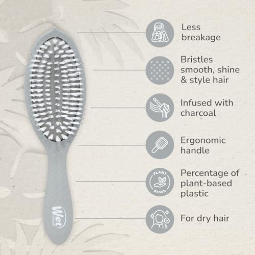 Wet Brush Go Green Charcoal Detangling Hair Brush - Grey/Charcoal
