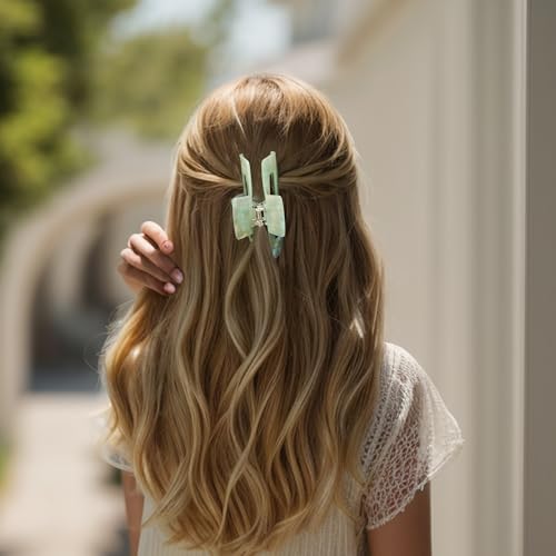 VOCOSTE Green 4" Large Hair Claw Clip for Thick Hair