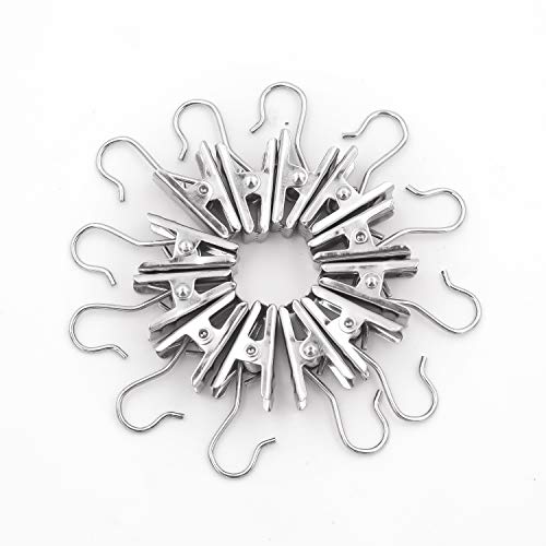 KINJOEK 120 PCS Heavy-Duty Metal Curtain Hooks Clips - Rustproof & Strong