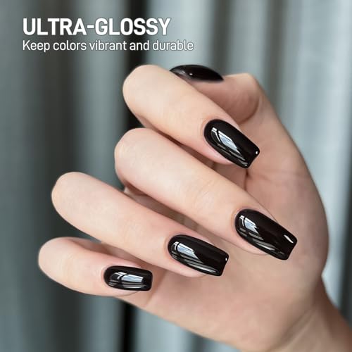 GAOY 16ml Glossy Gel Top Coat - No Wipe Clear Finish for Nail Art