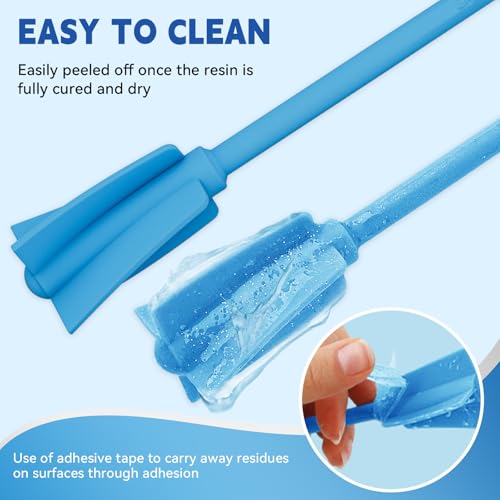 Suzzam Silicone Resin Mixer Paddles - 4Pcs Epoxy Mixer for Drill