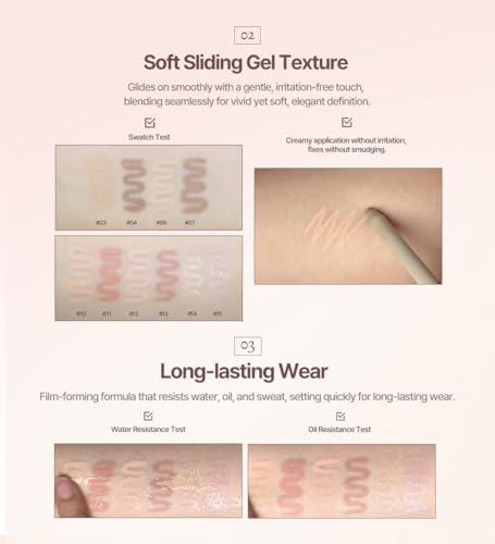 Heart Percent Gel Eyeliner Pencil #14 Champagne Gleam - Waterproof, Long-Lasting Aegyo Sal Highlighter