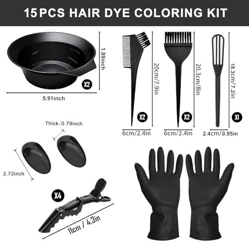 CREATESTAR Professional Hair Dye Brush & Bowl Set for Salon & Home Coloring