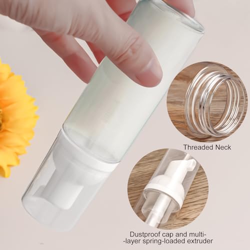 2oz Travel Foam Pump Bottle - Clear Dispenser for Shampoo & Soap