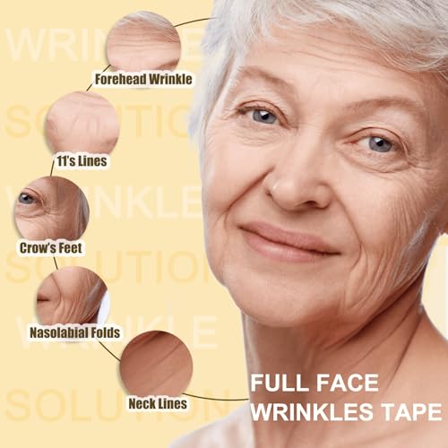 Pink Japanese Face Tape for Wrinkles Overnight Anti-Aging Skin Lift, Hypoallergenic