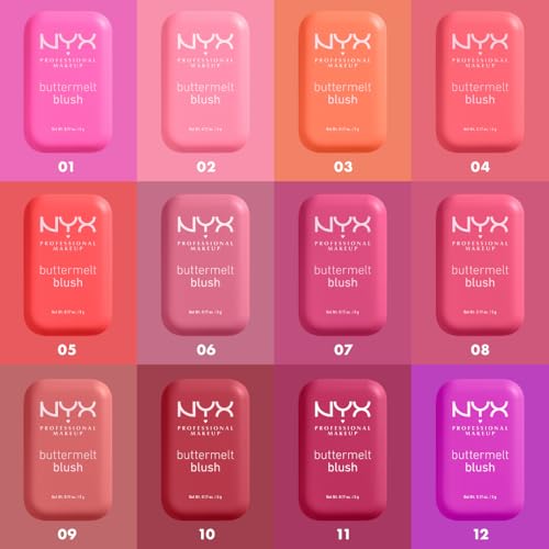 NYX Buttermelt Powder Blush - Fade & Transfer-Resistant, Vegan