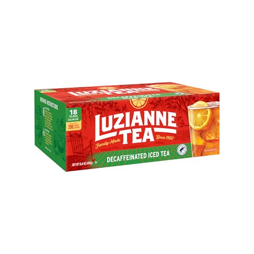Luzianne Unsweetened Decaf Iced Tea Bags, 18ct Gallon Size