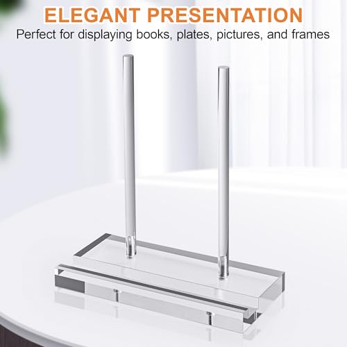 CHEPULA 10 Inch Acrylic Display Stand - Clear Easel for Plates & Art