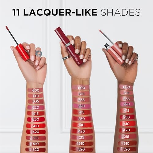 L'Oreal Paris Infallible Lacque Resistance Liquid Lipstick - 16HR Transfer-Proof, High Impact Color, 410 Rouge Poppy